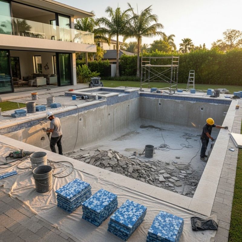 Local Pool Terrace Renovation pros at work