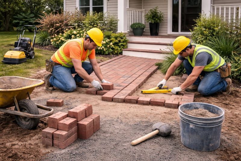 Brick Walkway Installation in Boston, MA
